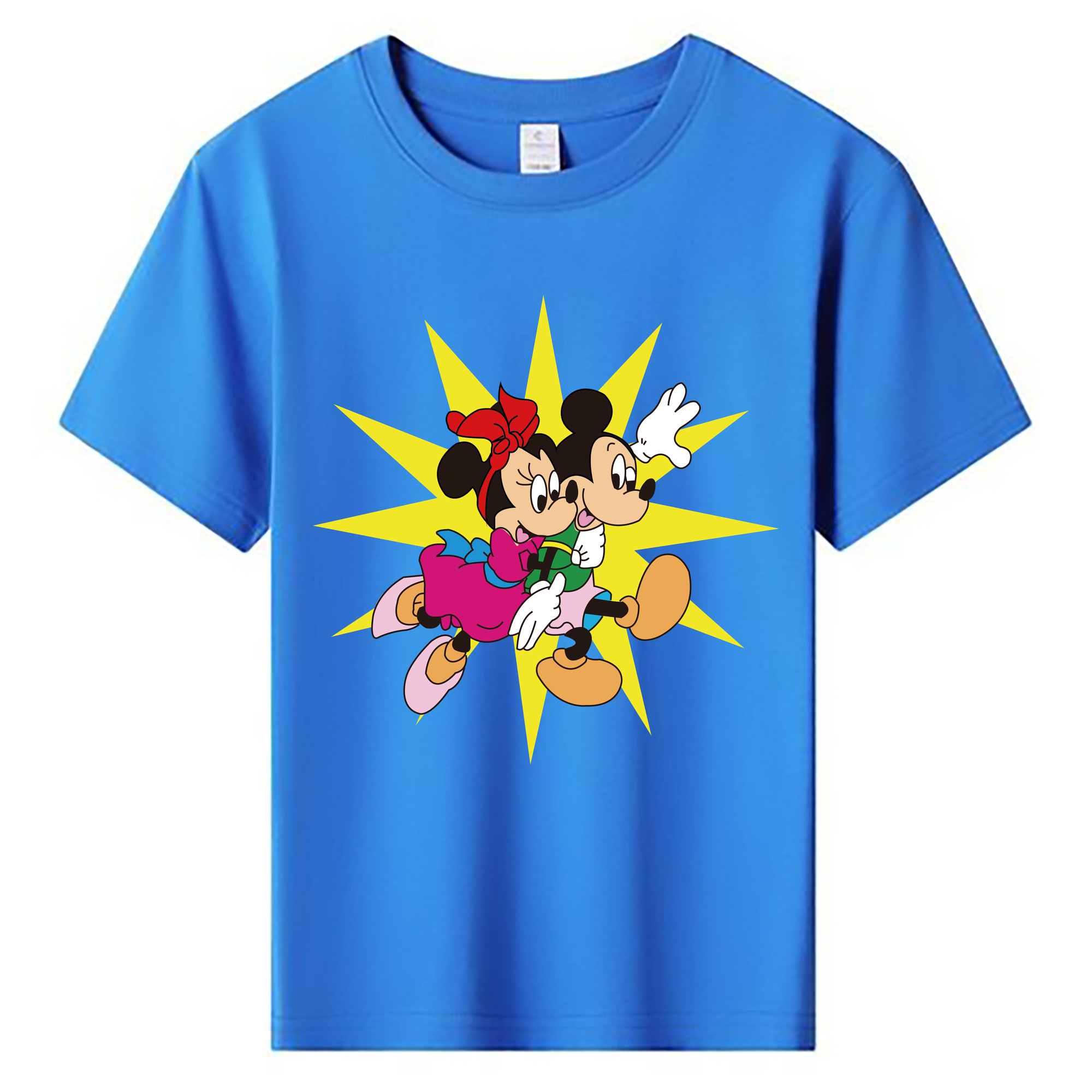 ミッキーマウス Mickey Mouse 綿100％キッズTシャツ（フロントプリント）